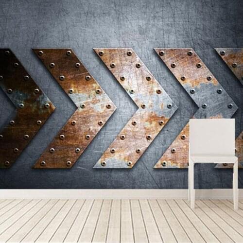 Custom Metal background arrows personality wallpaper papel de parede,bar living room sofa TV wall bedroom wallpaper 3d mural