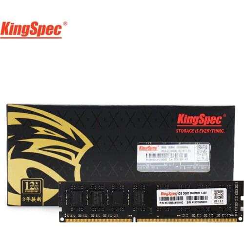 KingSpec ddr3 Memoria RAM Desktop DIMM 1.5V ddr 3 4GB 8GB RAMS Memory Ram For Desktop ddr 3 1600MHz 4gb 8gb for Computer PC