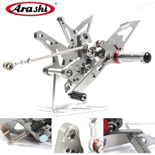 Arashi CNC Adjustable Rearset Footrest For KAWASAKI NINJA 400 Z400/ EX400 / ABS 2018 2019 Foot Pegs Rear Rest Footpegs Pedal