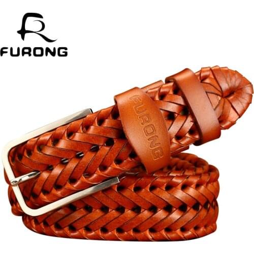 Hot Design Genuine Leather Weaven Belts Modern Style Unisex Fashion Pin Buckle Belt Four Color Designer Belts Original Brand