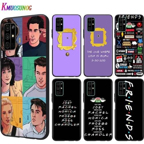 Silicone Black Cover Friends TV series for Huawei Honor 9A 9C 9S 9X Lite 10 10i 20 V20 20S 30 Pro Lite Phone Case
