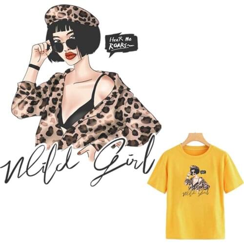 Iron-On Clothes Wild Girl Parches A-Level Washable Patch T-Shirt Dresses Heat Transfer Clothes Stickers