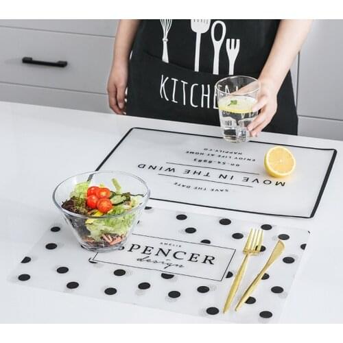 Heat Protection Pad Waterproof Non-slip Table Mat Creative Plate Bowl Pot Rectangular Tableware Pad Placemats for Dining Table