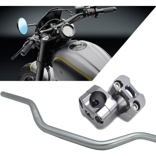 22mm Universal Motorcycle Bar Handlebar Motor Motorbike Aluminum Alloy Handlebars Moto Scooter Retro Black Anti-rust Handle Bars