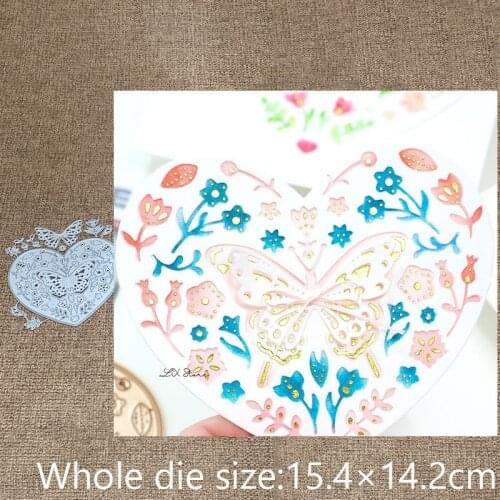 XLDesign Craft Metal stencil mold Cutting Dies flower heart butterfly scrapbook die cuts Album Paper Card Craft Embossing