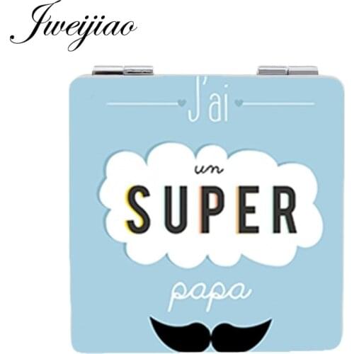 Youhaken YOU ARE THE BEST DAD Gift pocket mirror SUPER PAPA I Love You family Vanity mirror PP11