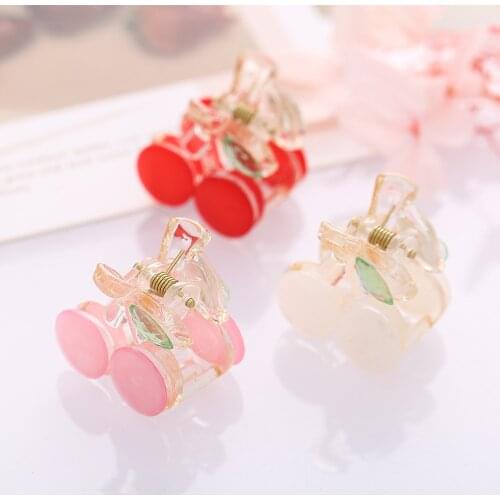 Lovely Cherry Colorful Hair Claw Clips for Women Girls Sweet Hairpin Crab Hair Accessories Headwear Ornament