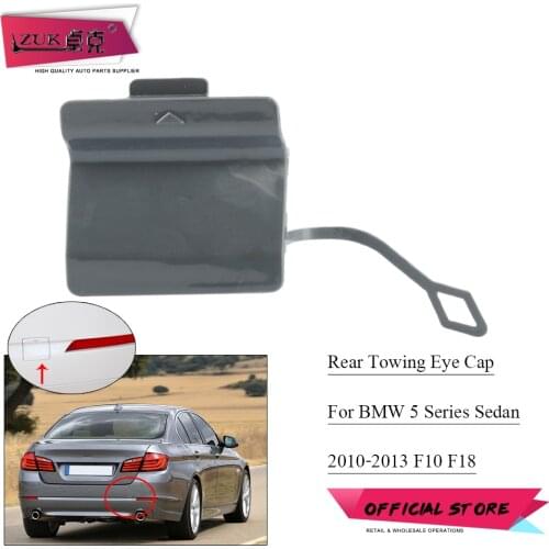 ZUK Rear Towing Hook Cover For BMW 523 525 528 530 535 550 F10 F18 2011-2013 Unpainted Hauling Cap Lid Flap Case Shell