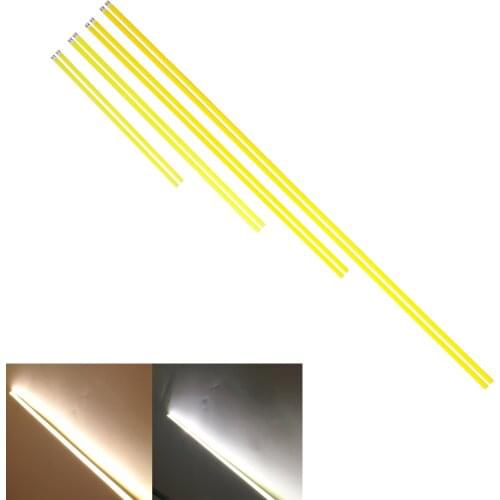 10PCS LED COB Strip 200mm 300mm 400mm 500mm 600mm 12v flexible Strip Bar lights Warm White for diy Outdoor light cob led tubes