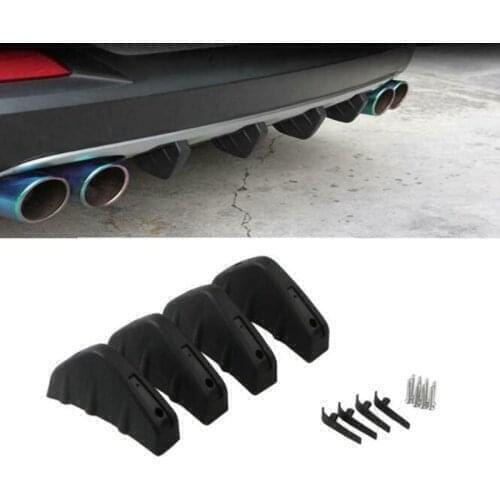4pc Universal Car rear bumper cast shark spoiler for Fiat Panda Bravo Punto Linea Croma 500 595