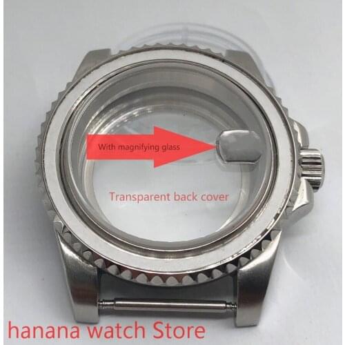40mm stainless steel sliver watch cases sapphire glass suitable for Miyota82-DG-Mingzhun nh35 movement With multi-color Bracelet
