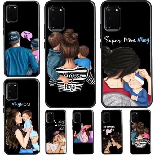 Super Dad Mom Baby Girl Twin For Samsung Note 20 Ultra Note 10 Plus Case For Galaxy S20 FE S10 Plus S8 S9 S10e Coque