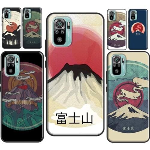 Japanese art Mount Fuji For Xiaomi Redmi Note 8 9 10 Pro Note 7 9S 8T Case For Redmi 9T 9 9A 9C K40 Back Cover