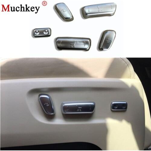 Interior Decorative Accessories For Toyota Alphard 2016 2017 2018 Car Seat Adjustment Switch Button Cover Trim Abs Chrome 5Pcs