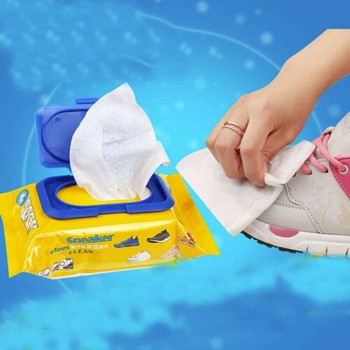 Travel Portable Disposable Sneakers Cleaning Wet Wipes White Artifacts Shoes Quick Easy SCVD889