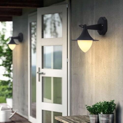 American Wall Lamps Outdoor Porch Light Waterproof Powerful E27 LED Wall Lighting Garden Lights Europe Courtyard Street Lamping