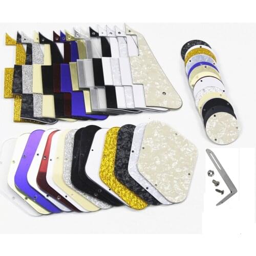 FLEOR Set of LP Guitar Pickguard Scratch Plate & Control/Switch Cavity Cover & Bracket for LP Guitar Parts