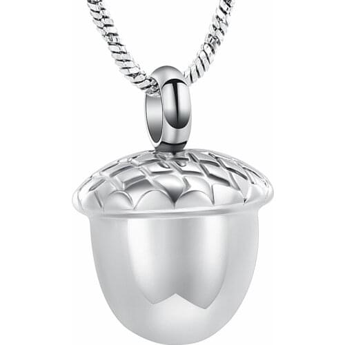 Cremation Jewelry Urn Necklace for Ashes Pendant Stainless Steel Acorn Urn Locket Ashes Keepsake Memorial Jewelry