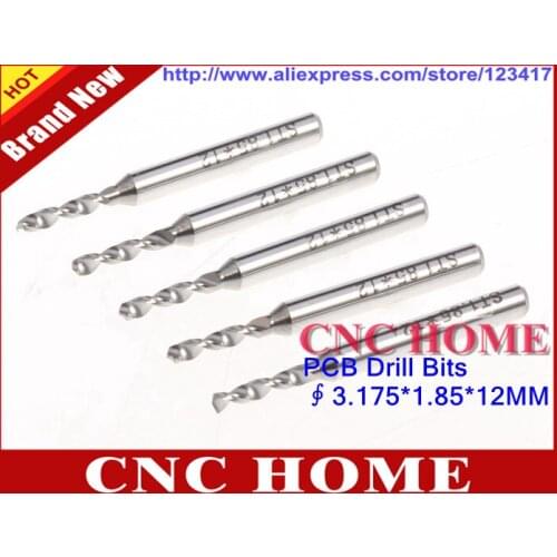 10pcs/lot 3.175*1.85*12mm Import Carbide PCB Drill Bit Set, CNC Drill Bits, PCB Dremel Jewelry, Drill Bit on Print Circuit Board