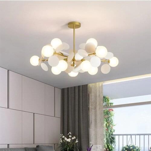 Nordic Designer molecular light fixture Flower Branch Pendant Lights LED Acrylic Hanging Lamp Restaurant Living Room Lighting