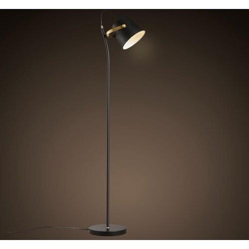 Northern Europe Contracted Style Long Arm Wrought Iron Floor Lamp Coffee Shop Decoration Foyer Light Bedroon Light Free Shipping