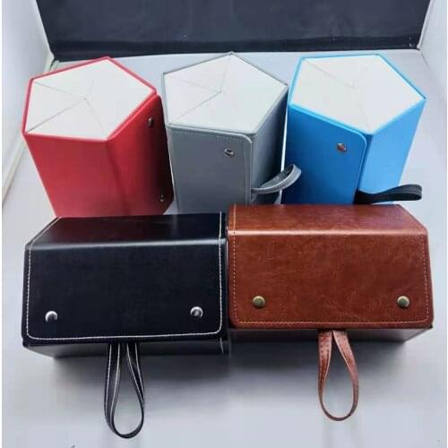 Portable Glasses Organizer 5 Multi-slot Eyeglasses Storage Display Travel Folding Sunglasses PU Leather Case