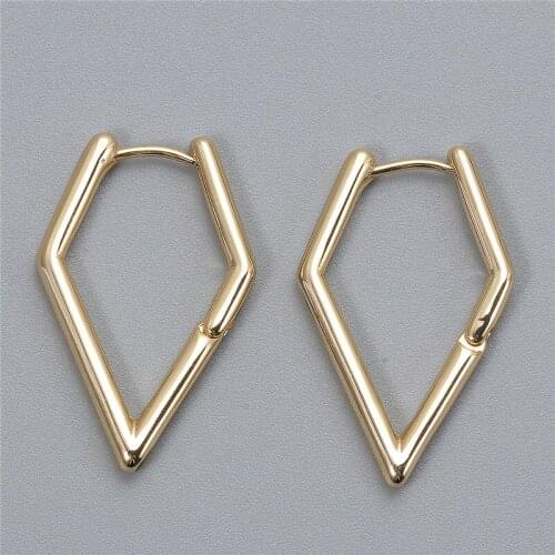 JUJIA Simple Designed Earrings Alloy Metal Gold Color Earrings for Women Wholesale Party Gifts