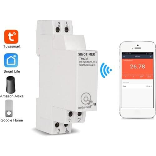 1 Phase WIFI Energy Meter w Timer Switch APP Remote Control 100-240VAC 110V 220V