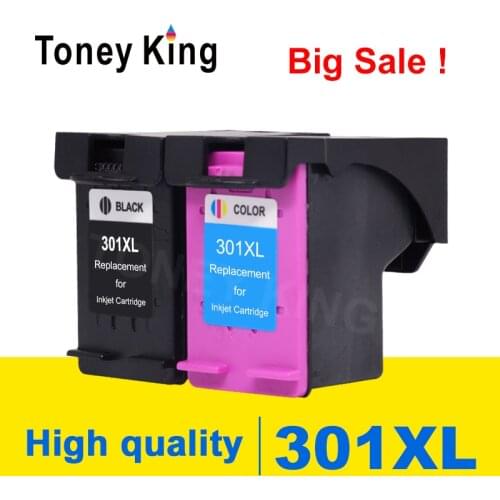 Toney King Ink Cartridge Replacement for HP301 For HP 301 XL DeskJet 1000 1050 1510 2000 2050 2050S 2510 2540 3050a 3054 Printer