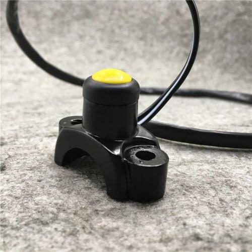Yecnecty 1 PC Yellow Universal Motorcycle Switches Aluminum Handlebar Mount Headlamp Power Start Kill Fog Light Button