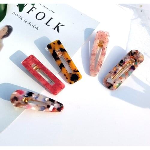 1 pc Woman Pearl Hair Clips Acrylic Fashion Metal hair accessories Women Hairpin Girls Barrette Bobby Drop shipping HC012