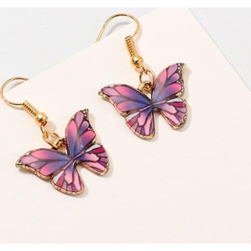 Korean Version Of The New Butterfly Dangle Earrings For Women Fashion Color Acrylic Drop Earrings Luscious Boho Jewelry Mujer