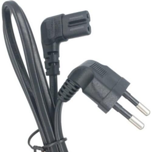 1M 90 Degree Schuko CEE7/16 Europe 2pin Male to Right Angled IEC 320 C7 Power Supply Cord Cable