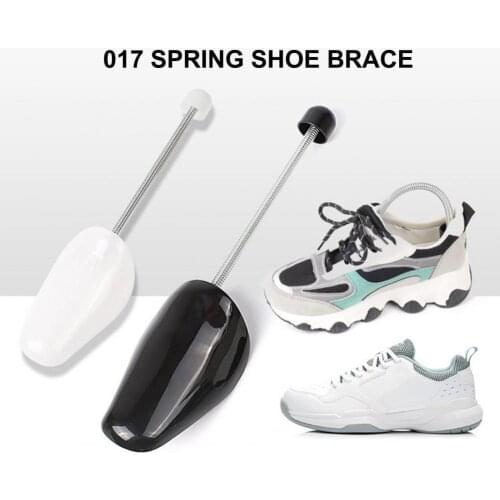 1 Pair Shoe Tree Shaper Adjustable Anti-corrosion PP Anti-wrinkle No Deformation Automatic Retractable Spring Shoe Tree