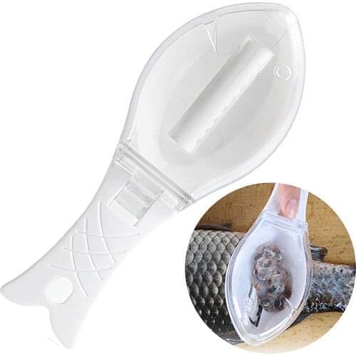 1Pcs Fish Tool Handheld Fast Cleaning Skin Plastic Fish Scales Brush Shaver Remover Clean Descaler Skinner Scaler Fishing Tools