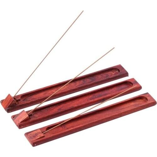 20pcs Natural Wooden Incense Stick Holder Ash Catcher Burner Holder Home Decoration