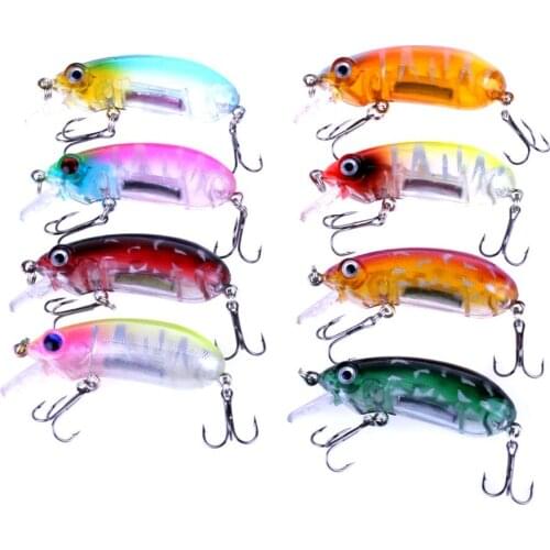8pcs New Minnow Fishing Lure Artificial Hard Plastic Swimbait Hooks Grass Carp Fake Lure Isca Pesca Fishing Wobblers 6cm 10.4g