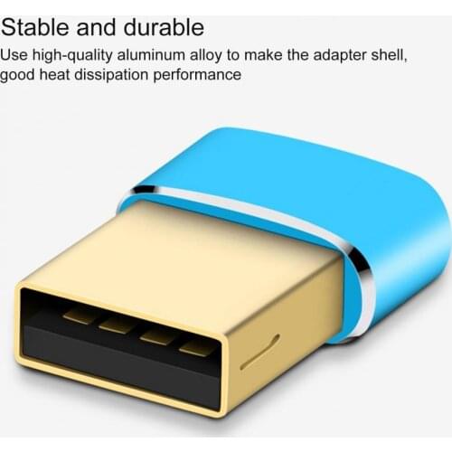 Charger adapter charging data transfer 2-in-1 USB A to Type-c OTG aluminum alloy USB mobile phone tablet adapter