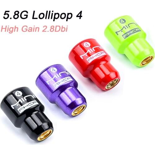 5.8G Lollipop 4 RHCP Antenna High Gain 2.8Dbi FPV Transmitter/Receiver SMA/RP-SMA Antenna for RC FPV Racing Drone Part