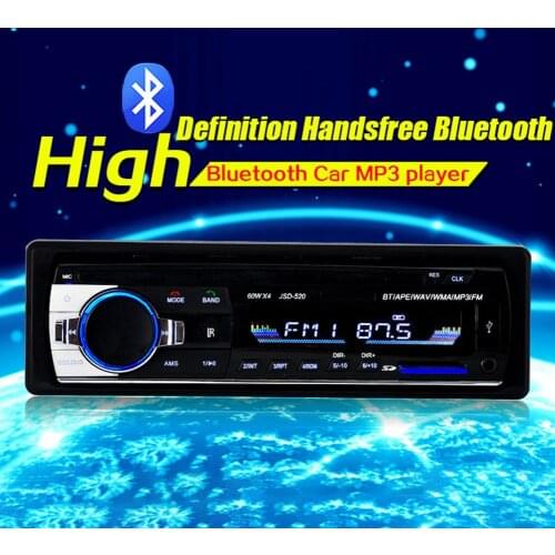 Car Radio Stereo Player Digital Bluetooth Car MP3 Player 60Wx4 FM Radio Stereo Audio Music USB/SD with In Dash AUX Input