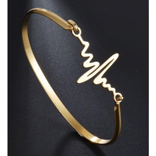 Gold And Silver Color New Top Quality Unique Design Stainless Steel Bracelet Bangle For Woman Ring Wholesale Party Jewelry Gift