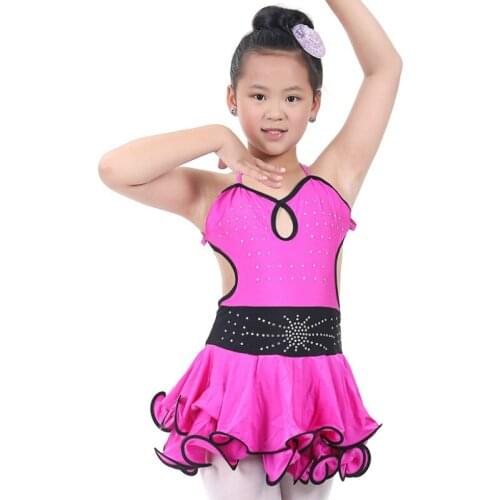 Childrens dance wear childrens Latin dance skirt girls Siamese bra straps girls dance costumes