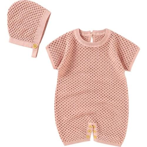 2021 Newborn Baby Boy Girl Clothes Set 2Pcs Unisex Solid Cotton Baby Girl Clothes Baby Romper Jumpsuit Spring Autumn Ropa Bebe