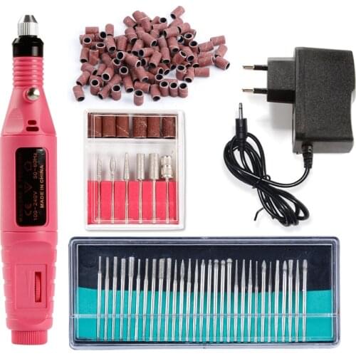 Electric Apparatus for Manicure Nail Milling Drill Bits Set Grinding Sanding Bands Nail Pedicure Polishing Machine Cutters Kit