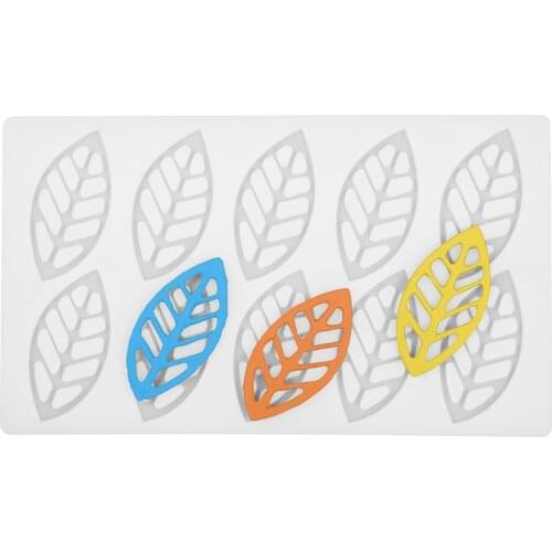 Hot DIY 3D Hollow leaf Shape Silicone Mold Cake Decorating Tools Cupcake Chocolate Mould Decor Muffin Pan Baking Stencil