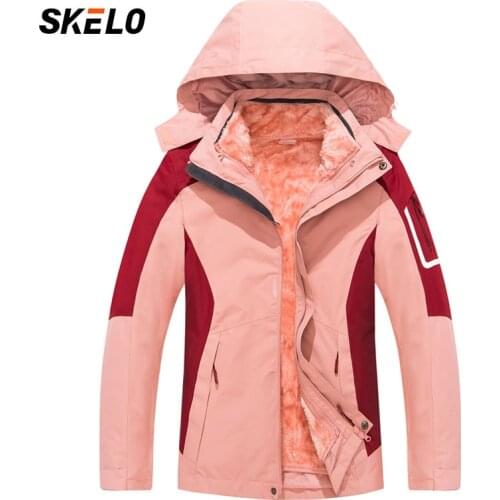 2020 Womens Waterproof Ski Jacket Warm Fleece Winter Snow Coat Mountain Ski-wear Hoodies Parka Snowboarding Jacket Snow Clothes