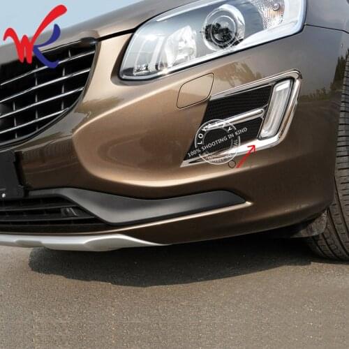 Loyalty for VOLVO XC60 2014 2015 2016 2017 ABS Chrome Front Fog Light Lamp Cover Trim Molding Car Styling Auto Accessories