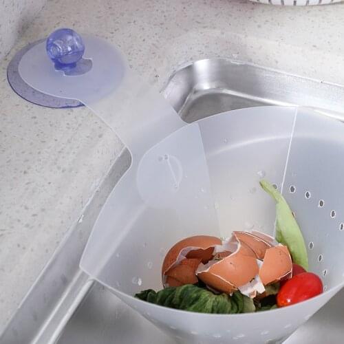 1pcs Kitchen Sink Garbage Bag Suction Wall Type Home Creative Thickening Kitchen with Hole Drain Bag Suction Cup Pool Filter