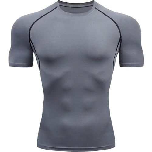 Mens Workout Clothing Running T-shirt Summer Short Sleeve Shirt High Quality Top Sports Slim fit Muscle Shirt Bodybuilding 4XL