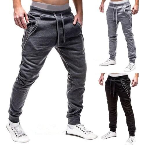 Plus Size Men Sporty Solid Color Waist Drawstring Pockets Ankle Tied Long Pants Waist Drawstring Pockets Ankle Tied Long Pants